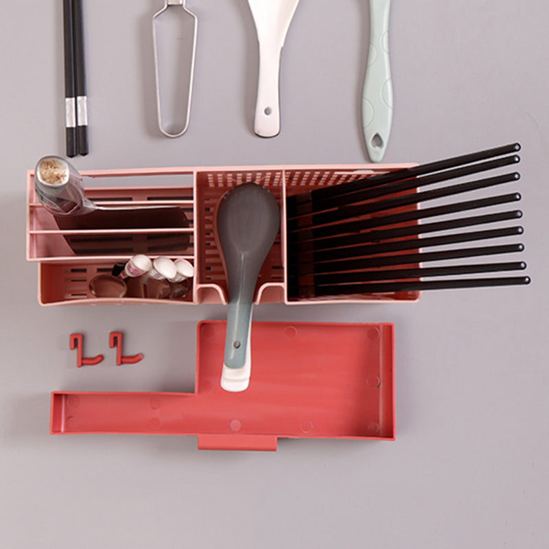Sikunuo | Wall-Mounted Kitchen Cutlery Drainer Storage