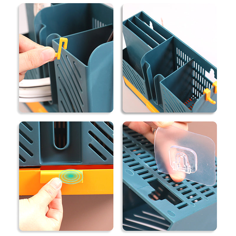 Sikunuo | Wall-Mounted Kitchen Cutlery Drainer Storage