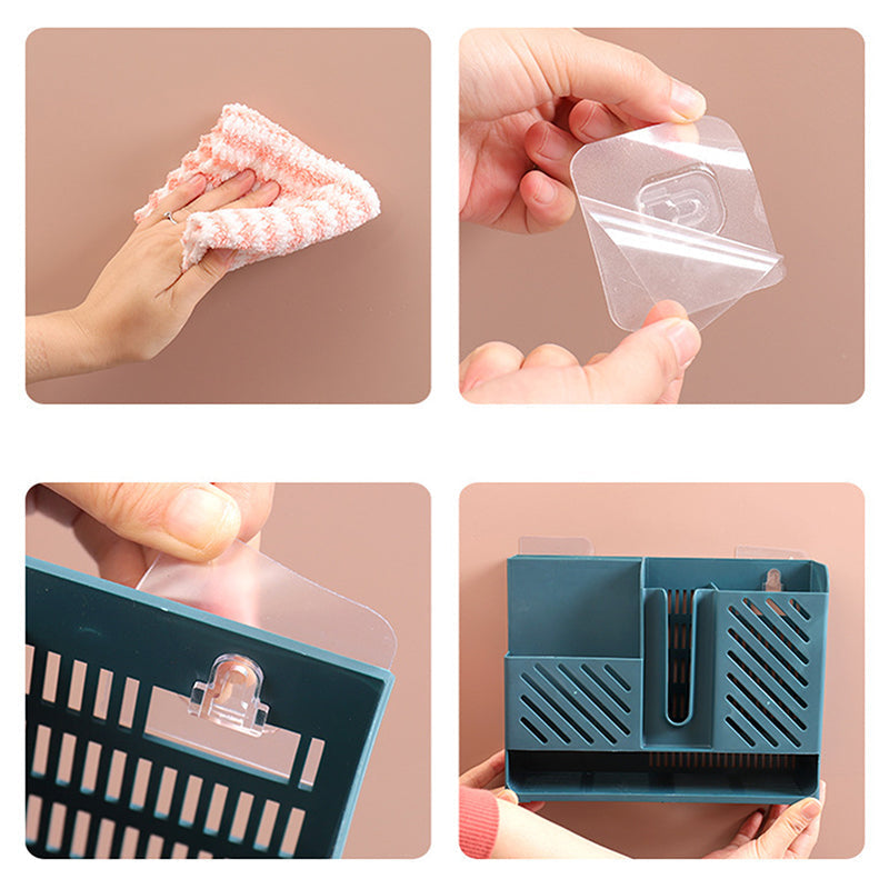 Sikunuo | Wall-Mounted Kitchen Cutlery Drainer Storage