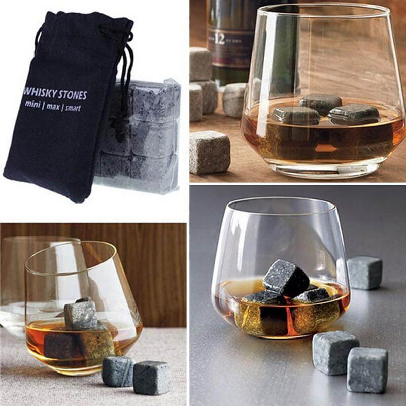 Sikunuo | 9pcs/set Natural Whiskey Stones Home Bar Tools