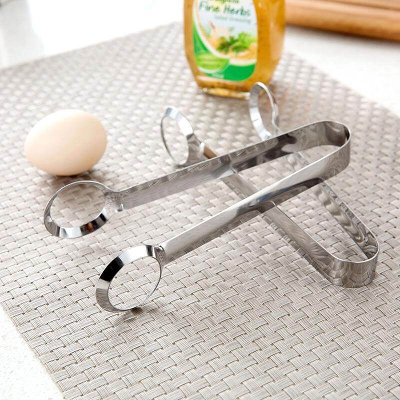 Sikunuo | 2pcs/lot Creative Stainless Steel Egg Clip