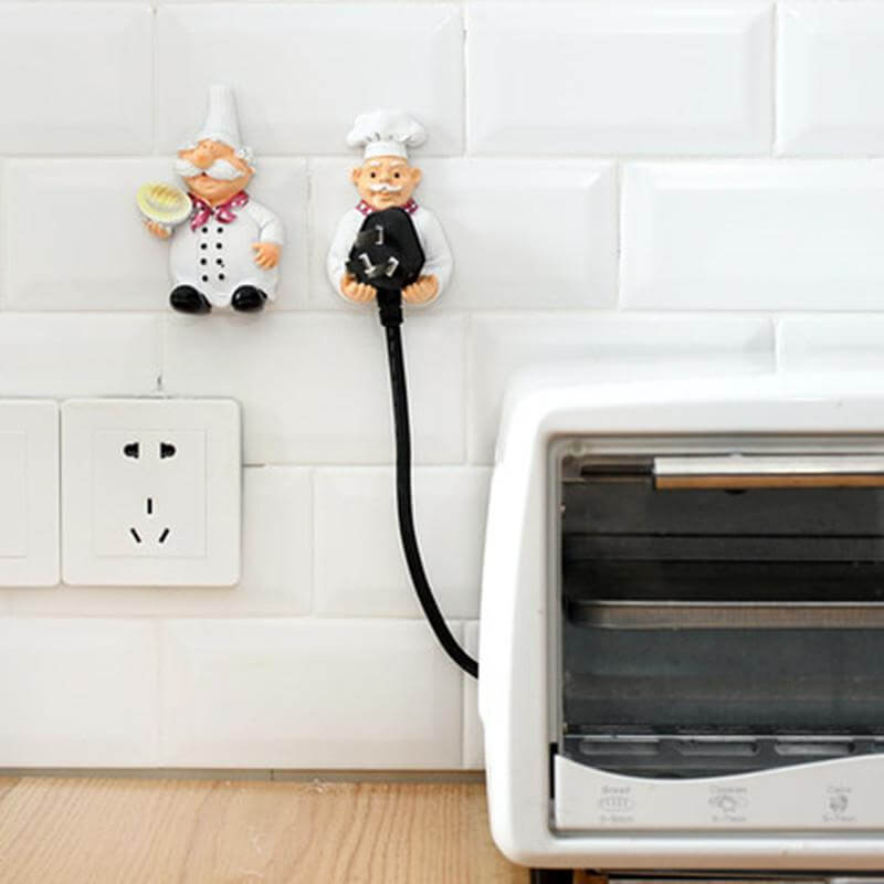 Sikunuo | 2pcs/lot Cute Self Adhesive Wall Plug Hanger