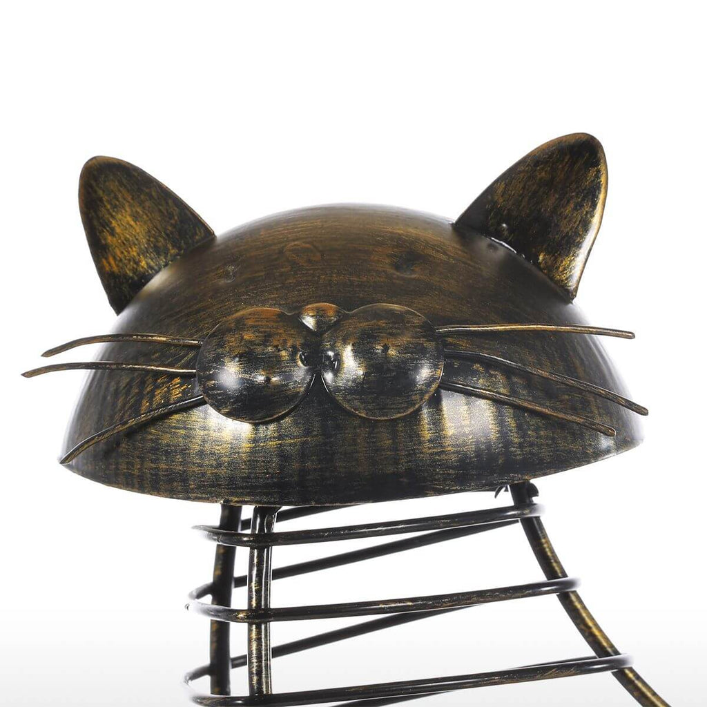 Sikunuo | Metal Cat Figurines Cork Container