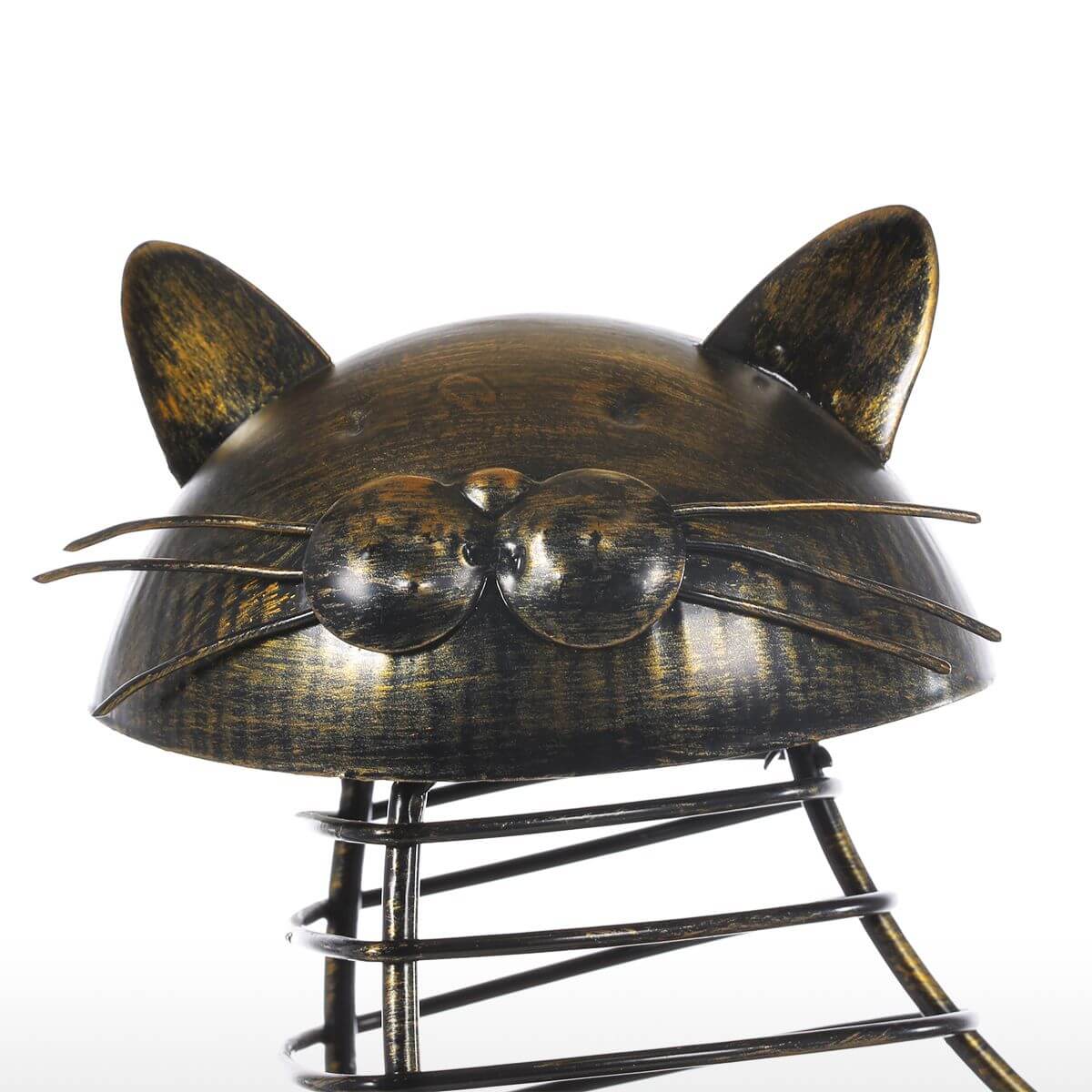 Sikunuo | Metal Cat Figurines Cork Container