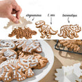 Sikunuo | 3Pcs/set Cute Dinosaur Shaped Cookie Cutters Tools