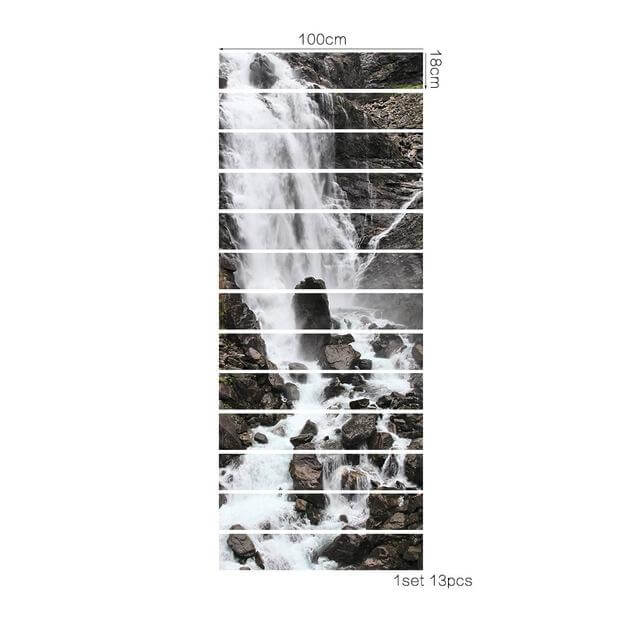 Sikunuo | 3D Stair Waterfall Sticker