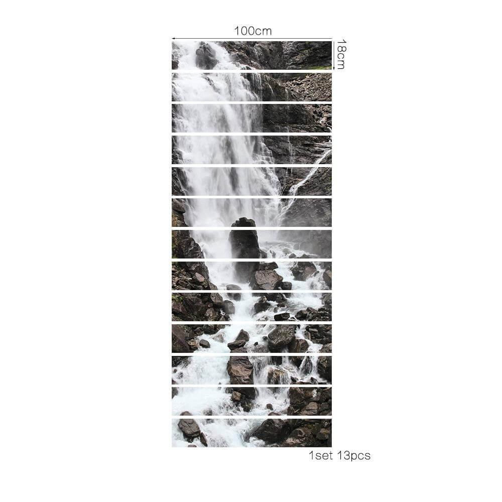 Sikunuo | 3D Stair Waterfall Sticker