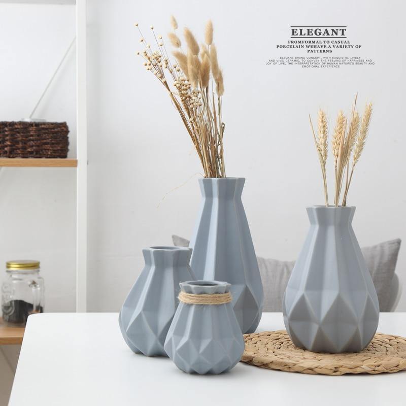 Sikunuo | Modern Europe Brief Matt Diamond Porcelain Ceramic Vase