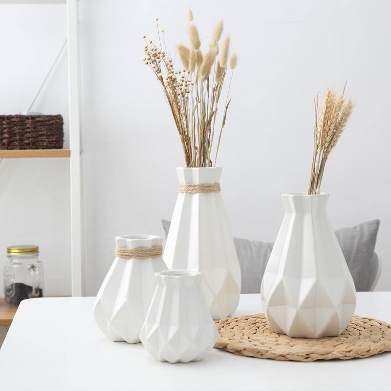 Sikunuo | Modern Europe Brief Matt Diamond Porcelain Ceramic Vase