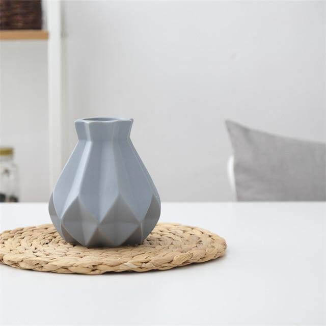 Sikunuo | Modern Europe Brief Matt Diamond Porcelain Ceramic Vase