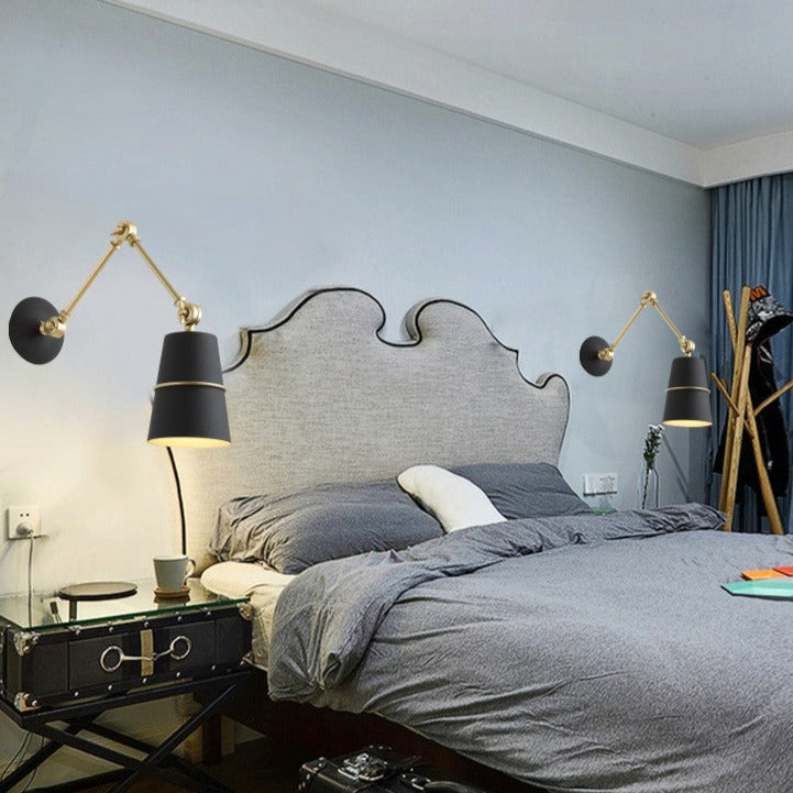 Sikunuo | Nordic Iron Swing Long Arm Modern Wall Lamp