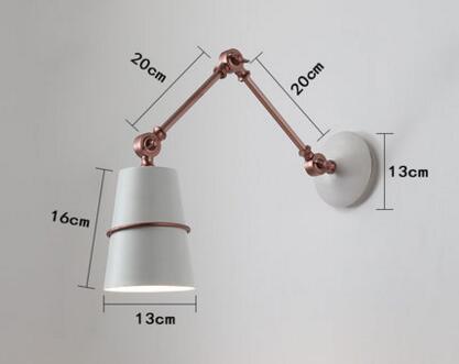 Sikunuo | Nordic Iron Swing Long Arm Modern Wall Lamp