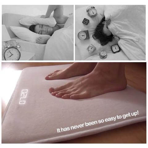 Sikunuo | Pressure Sensitive Step on Rug Carpet Alarm Clock