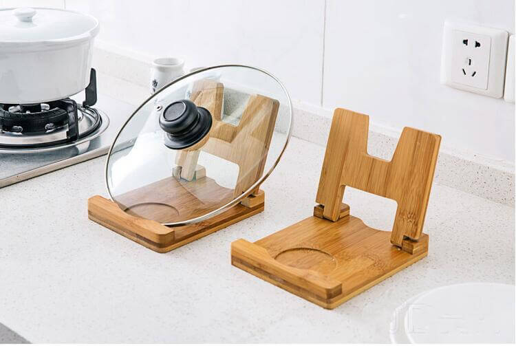 Sikunuo | Cutting Board Foldable wooden pot lids holder