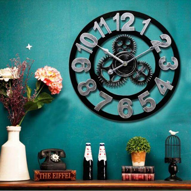 Sikunuo | Handmade Oversized 3D Retro Decorative Wall Clock