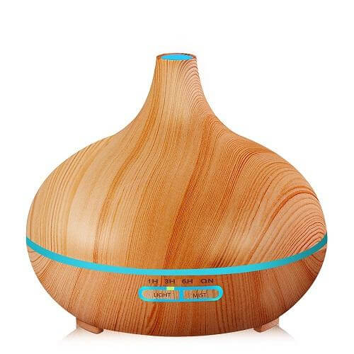 Sikunuo | Wood Air Humidifier Essential Oil Diffuser Aroma Lamp