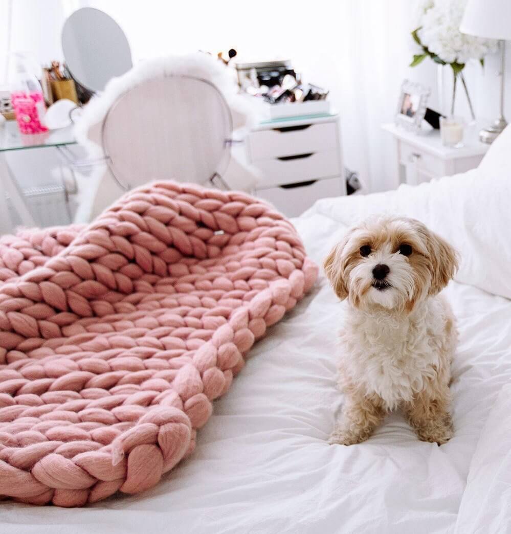 Sikunuo | Thick Line Sofa Knitted Blanket