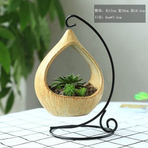 Sikunuo | Flower Hanging Triangle Vase Container Pot