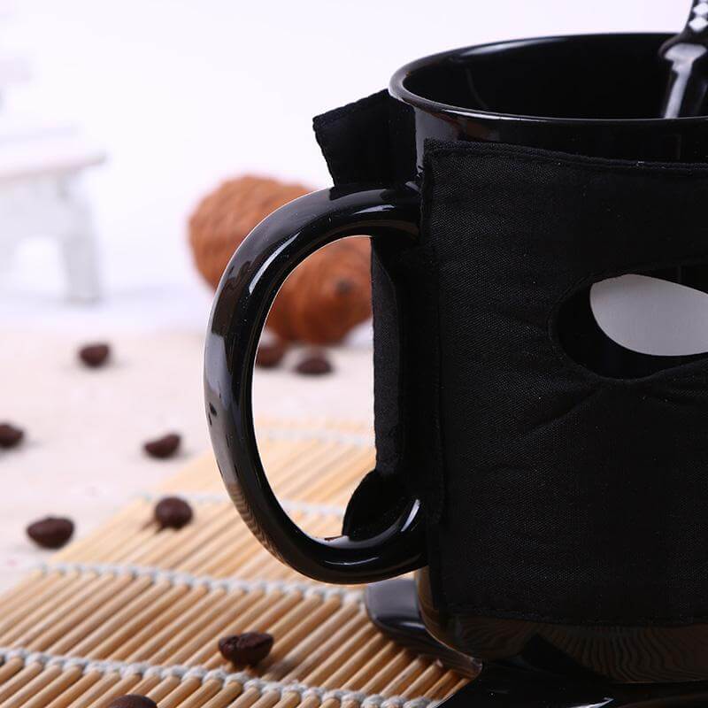 Sikunuo | Creative Ninja Ceramic Mug with Mask Sword and Spoon