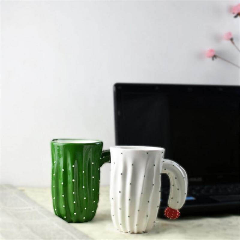 Sikunuo | 3D Cactus Style Ceramic Coffee Mugs