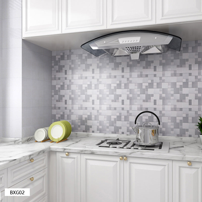 Sikunuo | 3D Metal Self Adhesive Brick Wall Stickers