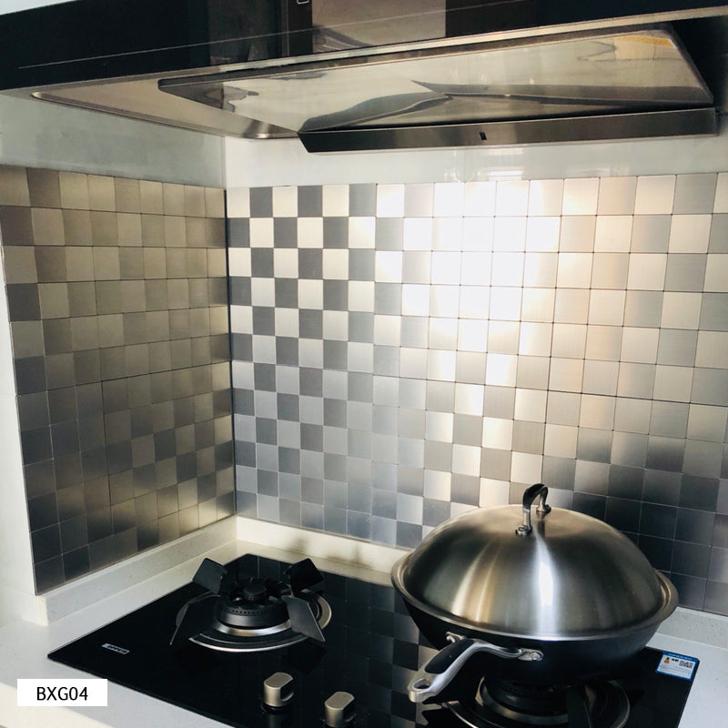 Sikunuo | 3D Metal Self Adhesive Brick Wall Stickers