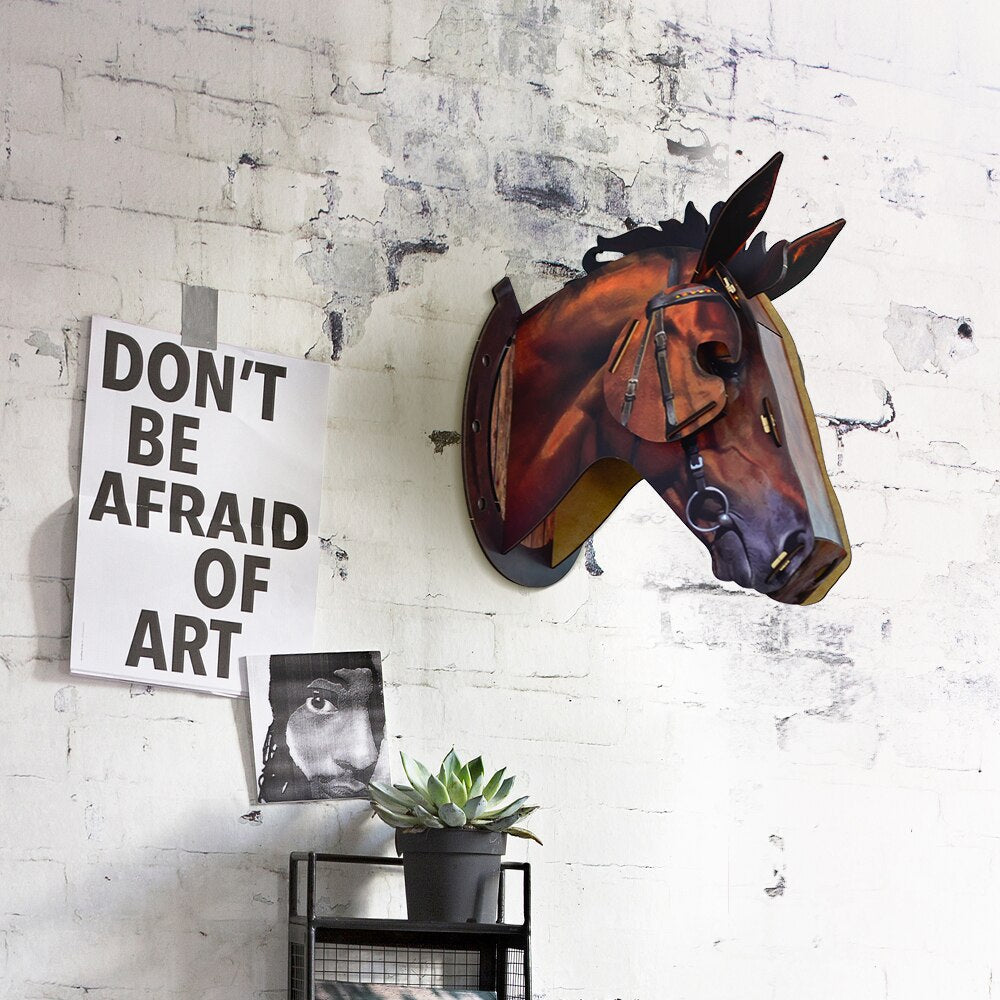 Sikunuo | 3D Wooden Craft Horse Hanging Wall Decor