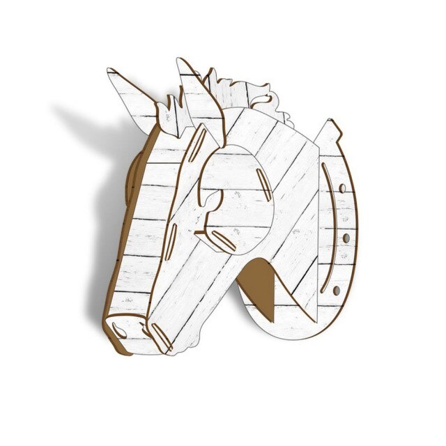 Sikunuo | 3D Wooden Craft Horse Hanging Wall Decor
