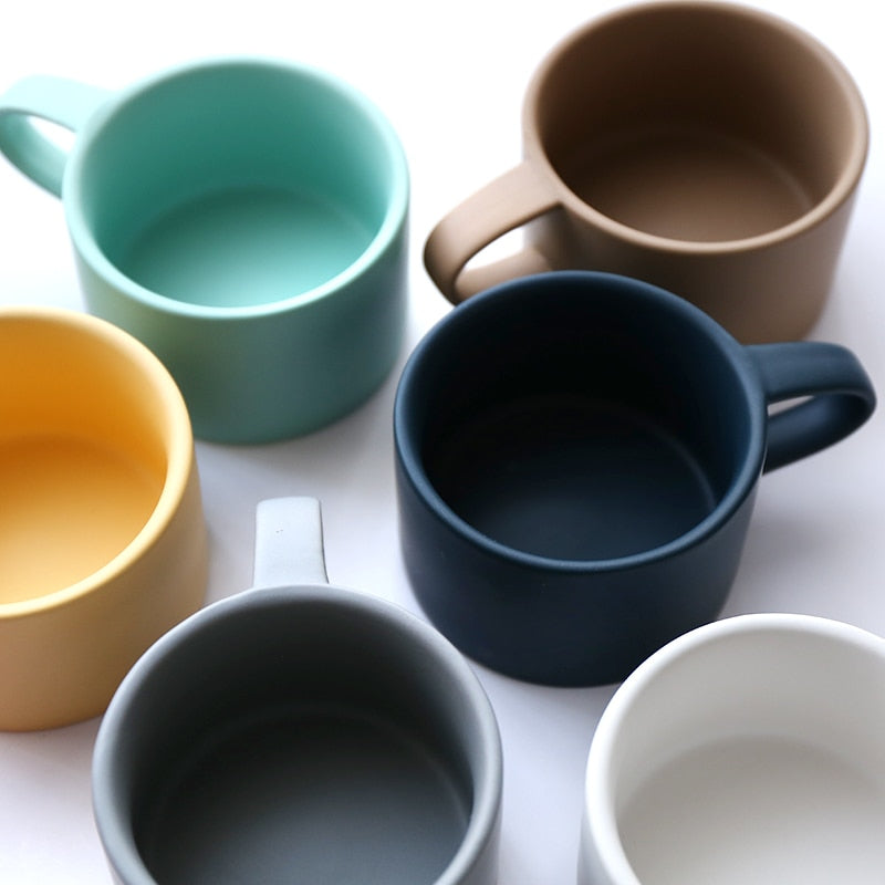 Sikunuo | Nordic Colorful Elegant Matte Coffee Mugs