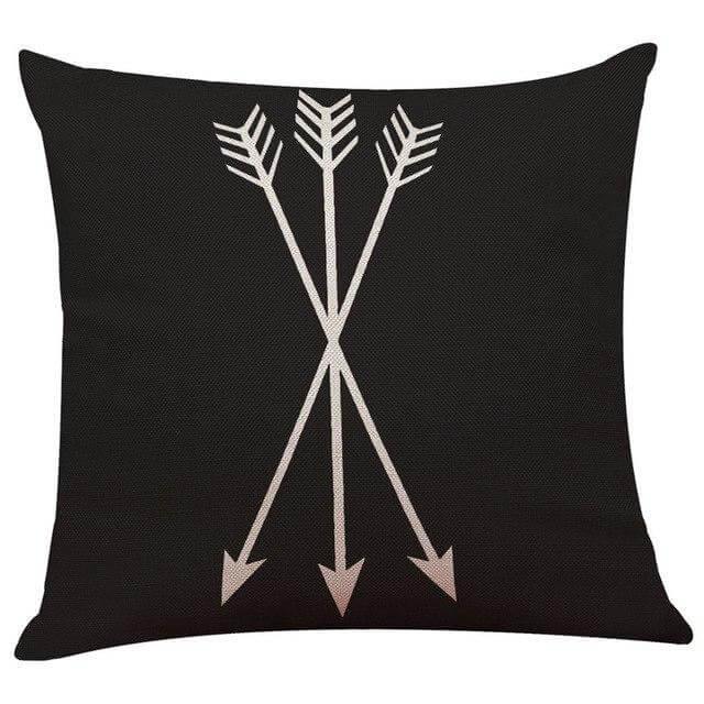 Sikunuo | Geometrical Lovely Black and White Home Pillow Cases