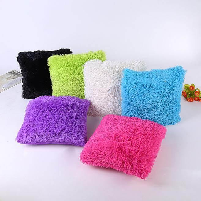 Sikunuo | Puffy Fuzzy Hairy Pillow Cases