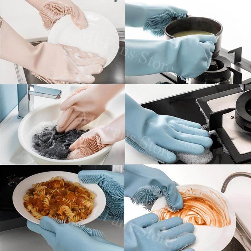 Sikunuo | Non-Slip Magic Silicone Cleaning Gloves