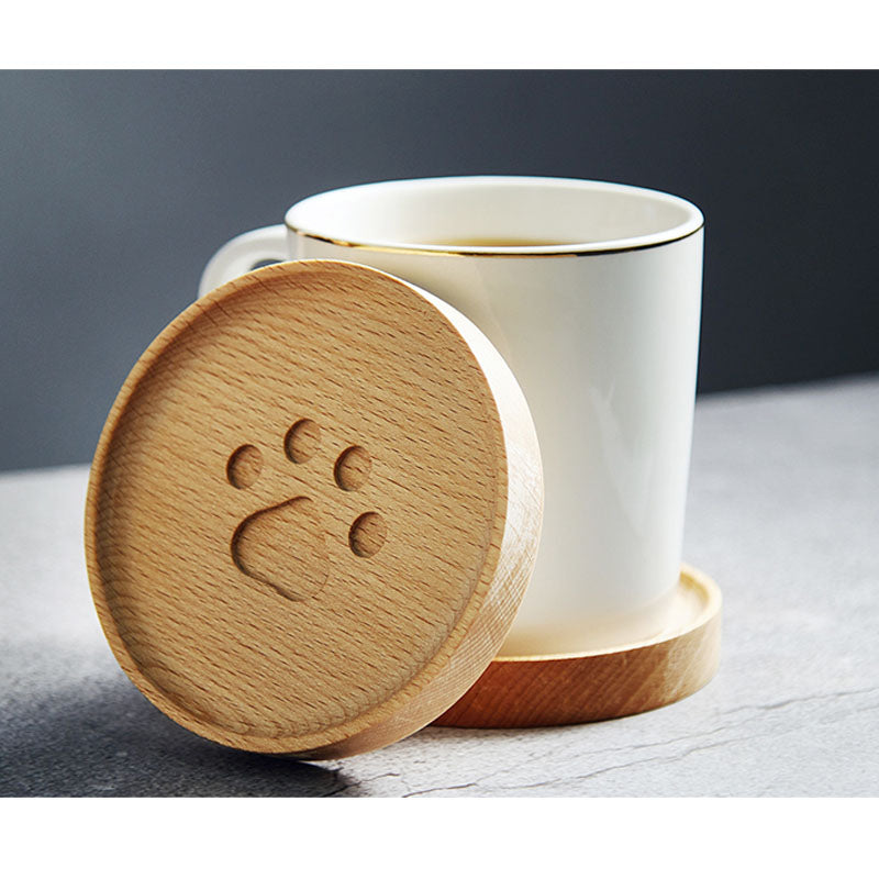 Sikunuo | Cute Cat Paw Wooden Coaster