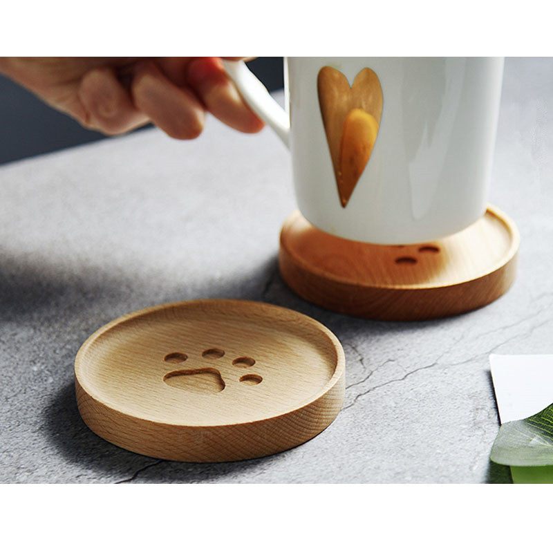 Sikunuo | Cute Cat Paw Wooden Coaster