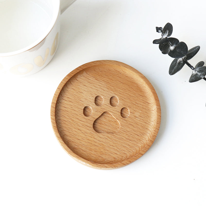 Sikunuo | Cute Cat Paw Wooden Coaster
