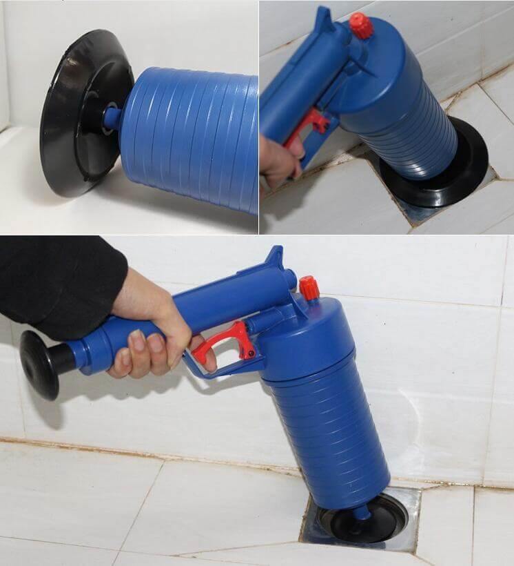 Sikunuo | High Pressure Air Drain Clog Remover Pump Plunger Kit