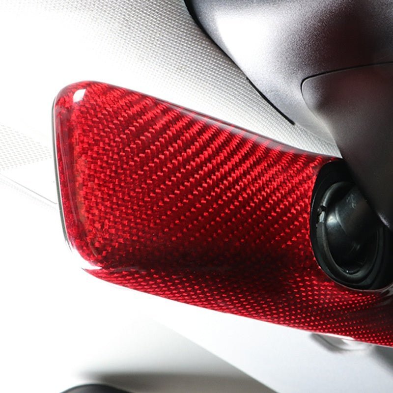 Dry Carbon Fiber Interior Rearview Mirror Cover for Model 3/Y | 4 Finishes | Lightweight