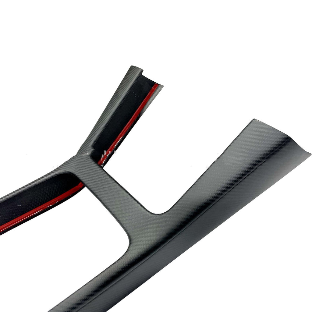 Real Dry Carbon Fiber Center Console Trim Panel for Model Y 2021-2025.03