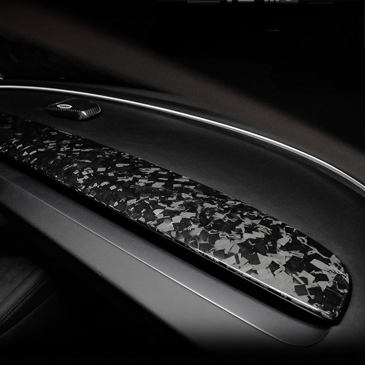 Real Dry Carbon Fiber Dash Cover Overlay for Model 3 Highalnd & New Model Y