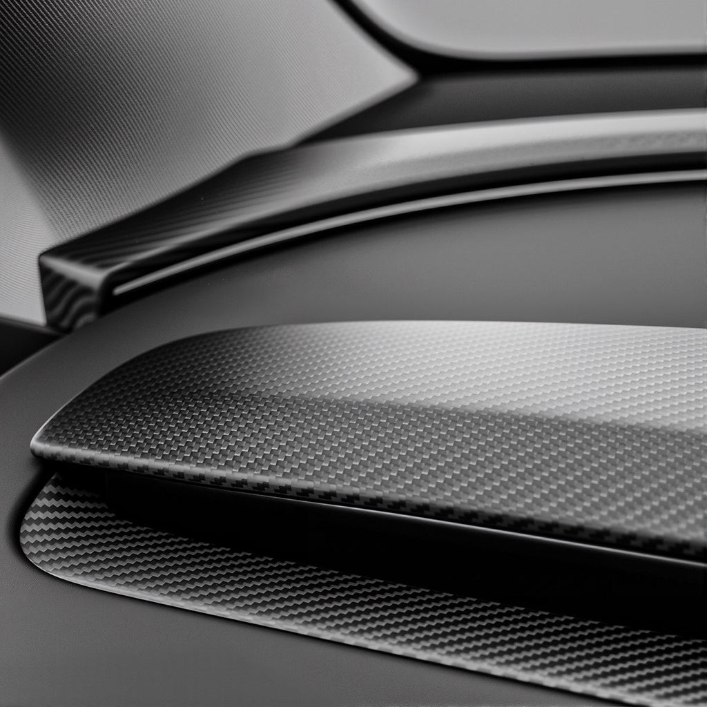 Sikunuo Real Dry Carbon Fiber Dashboard Cover Overlay for Model 3 Highland / Model Y Juniper