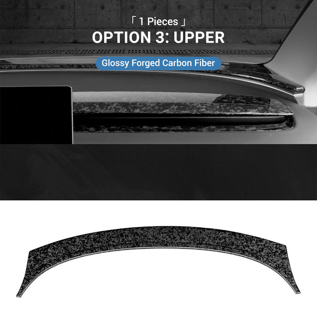 Sikunuo Real Dry Carbon Fiber Dashboard Cover Overlay for Model 3 Highland / Model Y Juniper