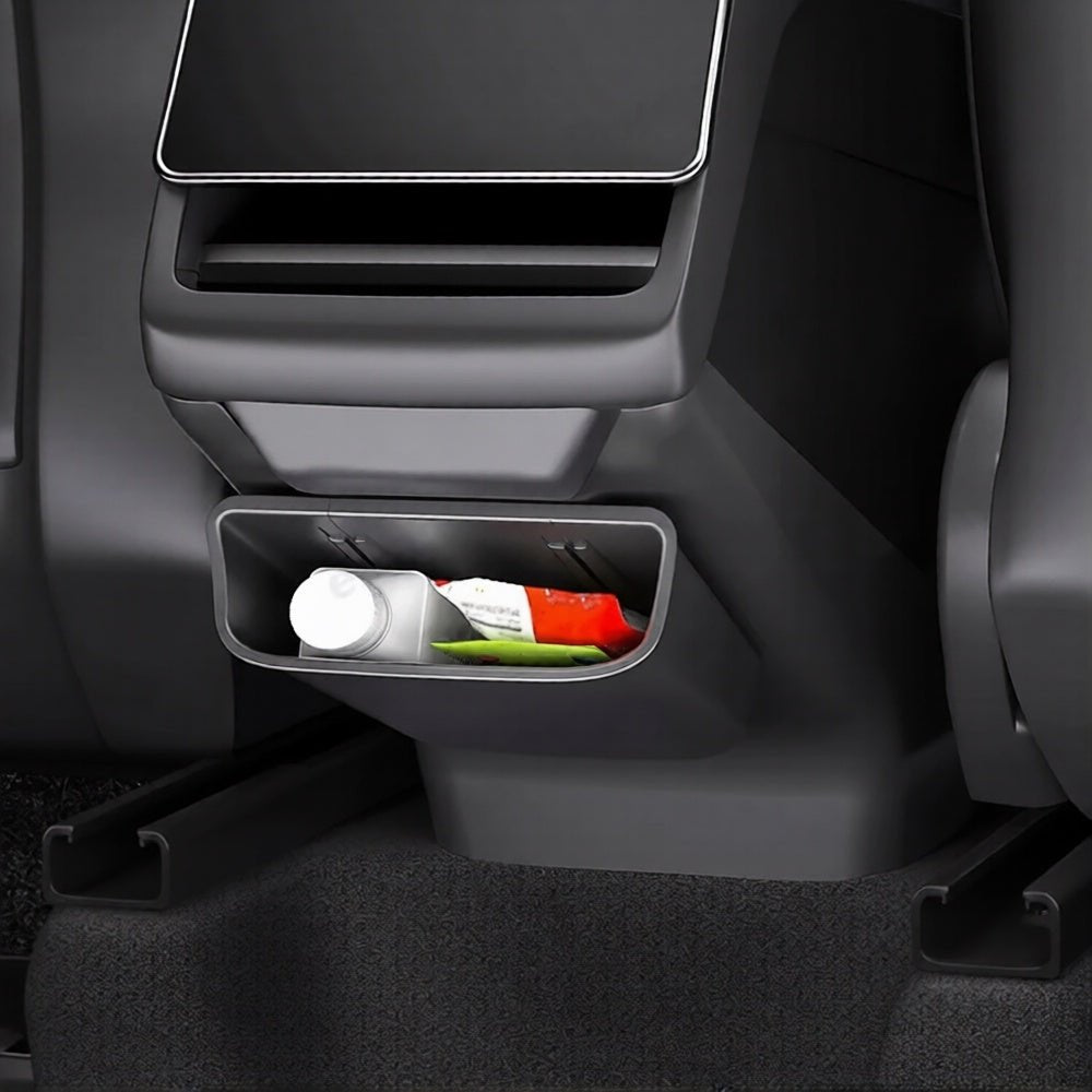 Rear Center Console Cover & Storage Box for Model 3 Highland & Model Y Juniper | TPE Protection