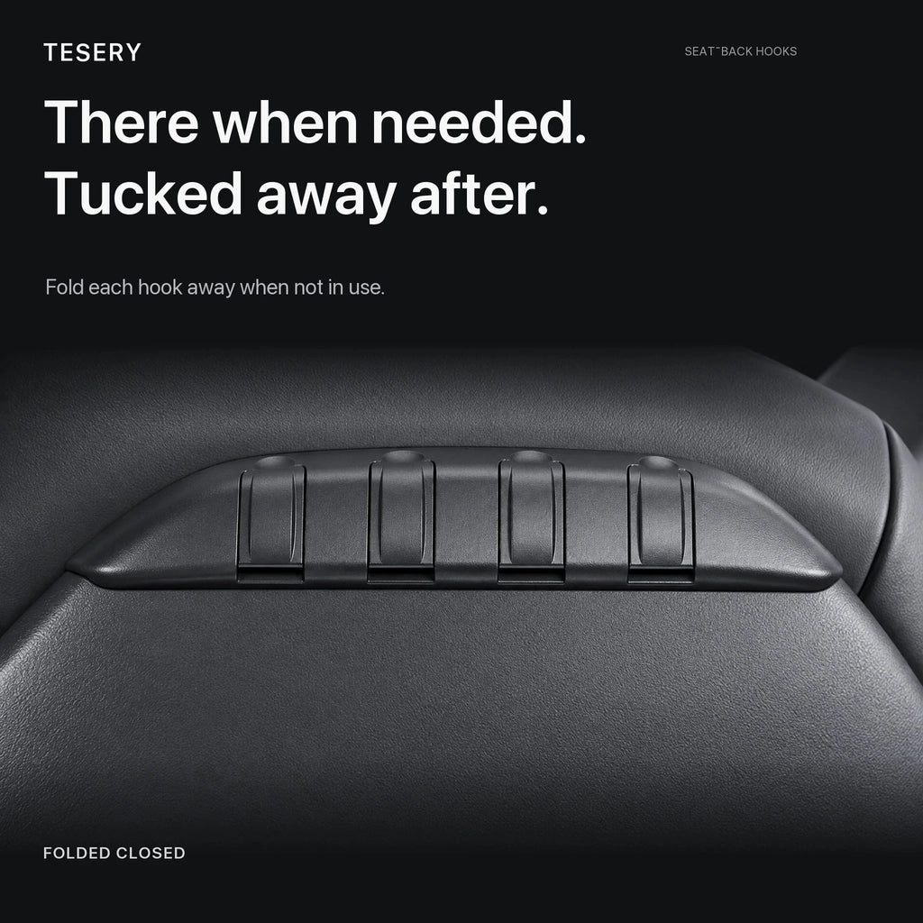 Rear Seat Back Hooks & Organizer for Tesla Model 3/Y | Sikunuo
