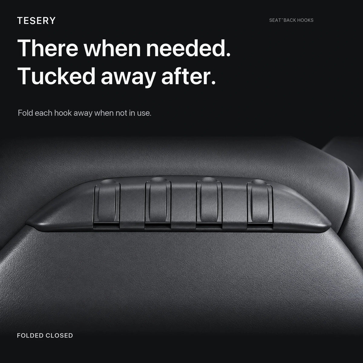 Rear Seat Back Hooks & Organizer for Tesla Model 3/Y | Sikunuo