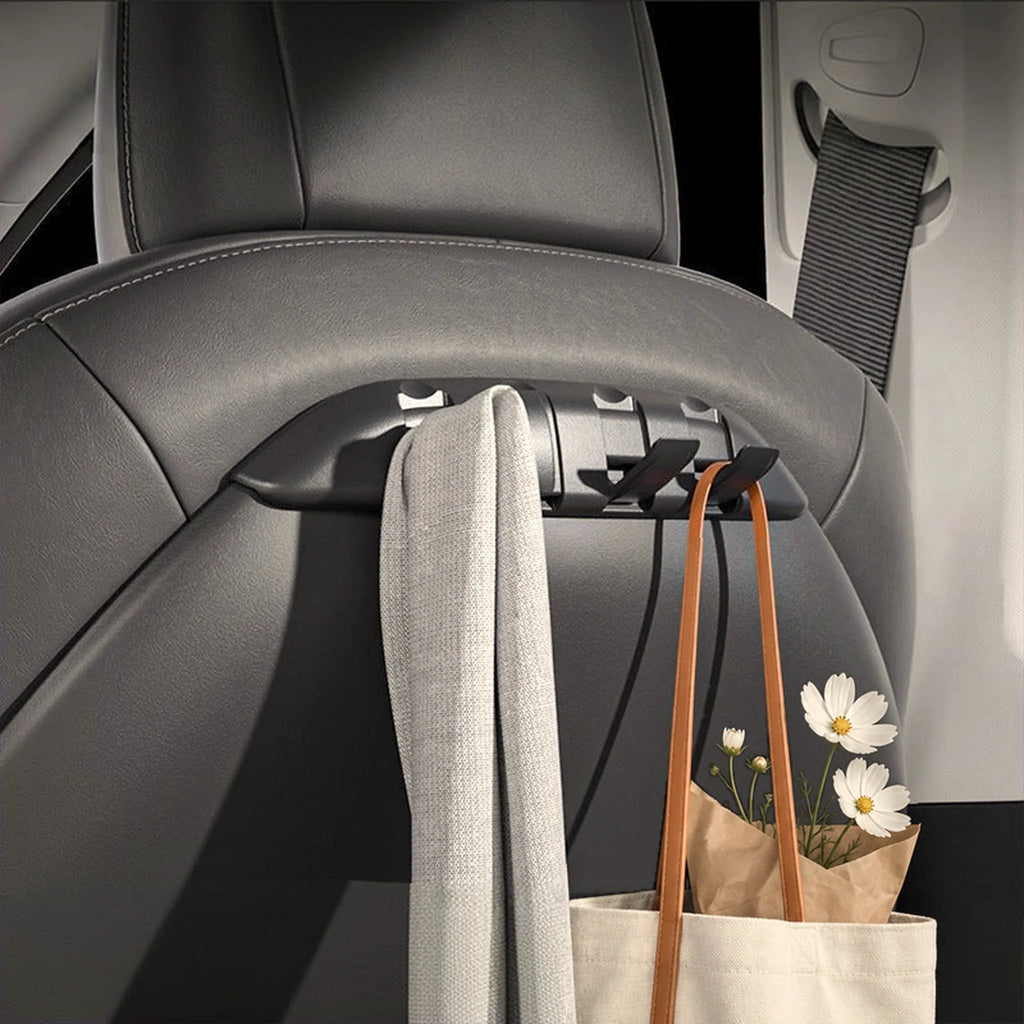 Rear Seat Back Hooks & Organizer for Tesla Model 3/Y | Sikunuo