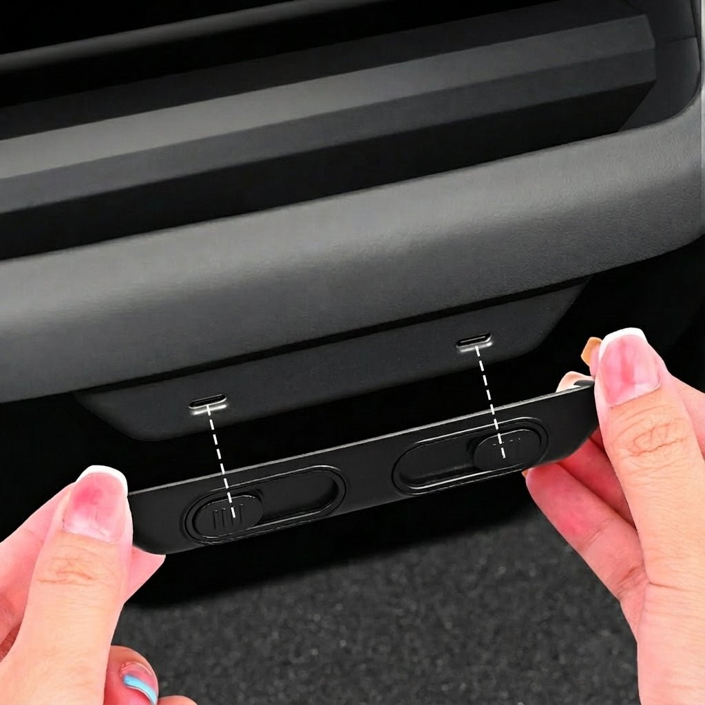 Rear USB Charging Port Sliding Protector for Model Y Juniper & Model 3 Highland