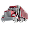 Red Long Truck Western Belt Buckle