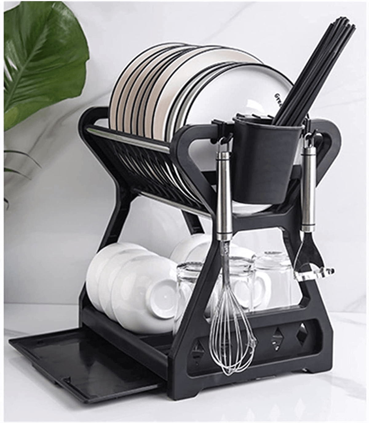 Sikunuo | Double-layer Multifunctional Countertop Sink Dish Drying Rack