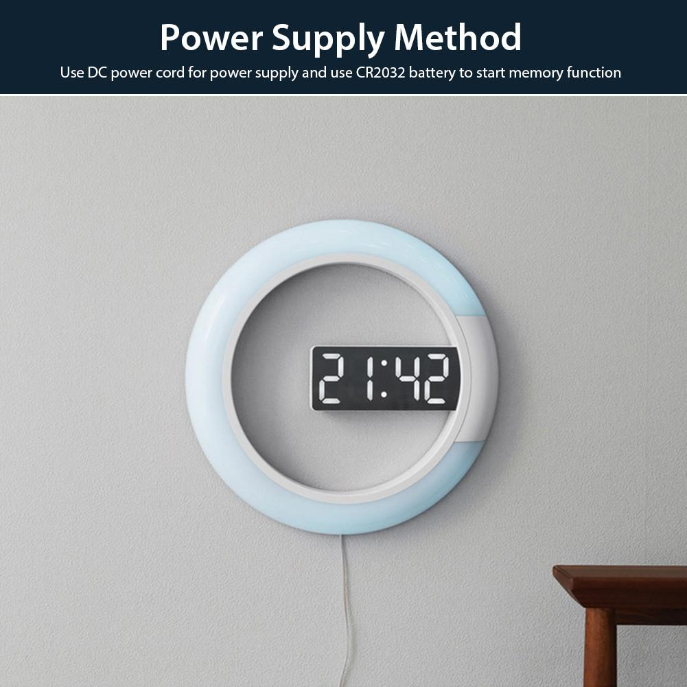 Sikunuo | LED Ring Lamp Wall Clock