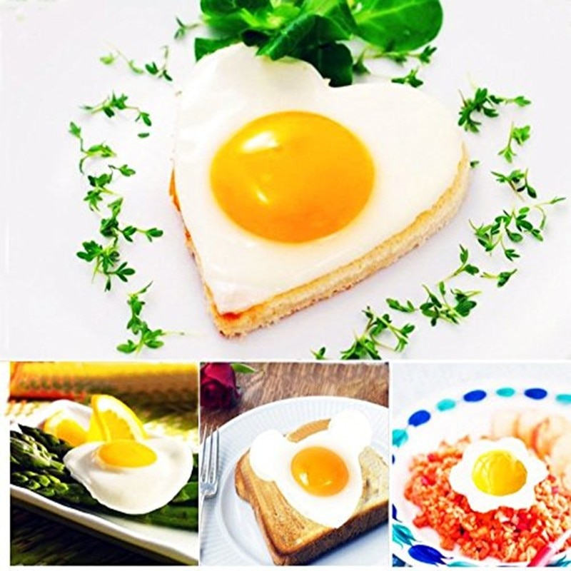 Sikunuo | 5pcs/set Stainless steel Fried Egg Mold Pancake Rings